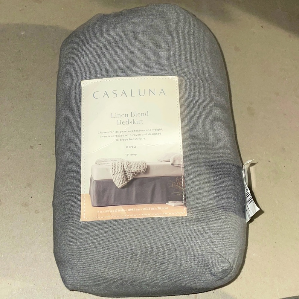 CASA LUNA LINEN BLEND BEDSKIRT